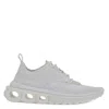 Ferragamo Nima Skin Leather Running Sneakers In White