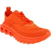 Ferragamo Nima Knit Sneakers In Orange