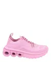 Ferragamo Woman Sneakers Light Purple Size 6.5 Textile Fibers In Pink