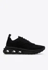 Ferragamo Sneakers Mit Gancini-schild In Black