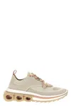 Ferragamo Mesh Perforated Pull Tab Rubber Sole Sneakers