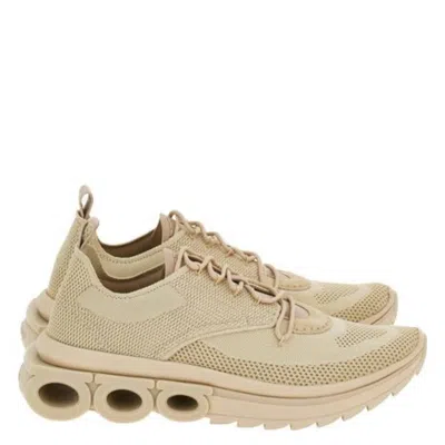 Ferragamo Nima Technical Knit Running Sneakers In Neutral