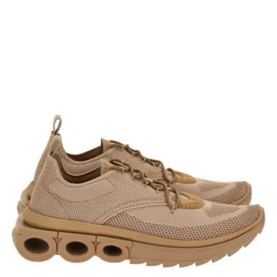 Ferragamo Nima Technical Knit Running Sneakers In Neutral