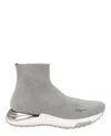 Ferragamo Woman Sneakers Light Grey Size 8 Textile Fibers In Gray