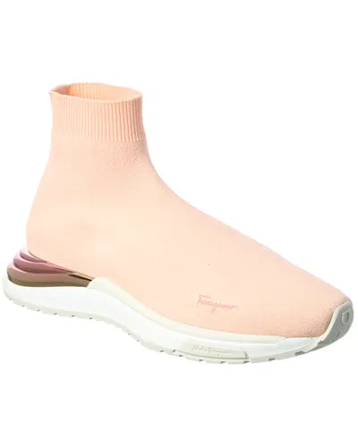 Ferragamo Ninette High-top Canvas Sneaker In Pink