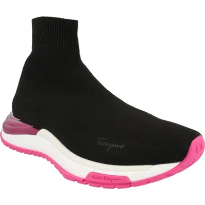 Ferragamo Ninette Knit Sock High Top Sneaker In Animal Print