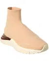 Ferragamo Ninette Knit Sock Sneaker In Brown