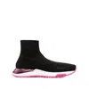 Ferragamo Ninette Knit Sock High Top Sneaker In Black