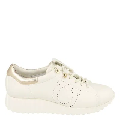Ferragamo Gancini Leather Sneaker In Black