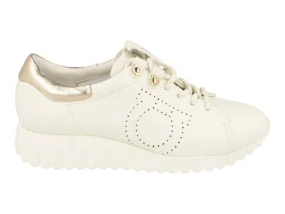 Pre-owned Ferragamo Ninfa (women's) Sneakers In White