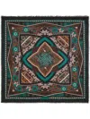 Ferragamo Nirvana-print Silk Shawl In Black