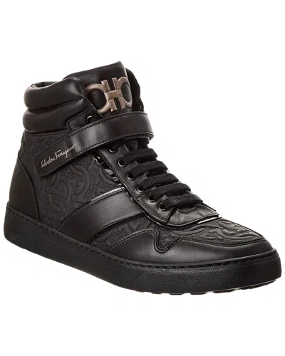 FERRAGAMO FERRAGAMO NOE 2 LEATHER HIGH-TOP SNEAKER