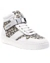 Ferragamo Noe High-top Leather Sneaker In White