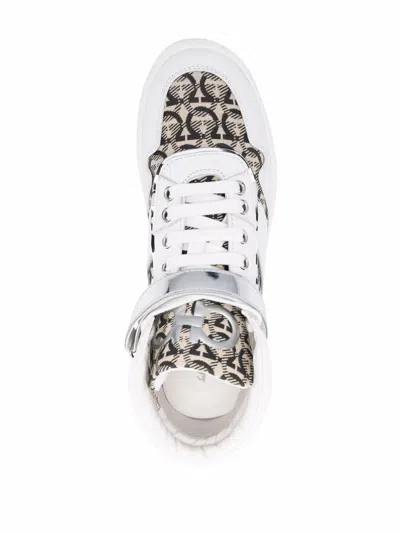 Ferragamo Noè High-top Sneakers In White