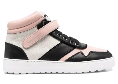 Pre-owned Ferragamo Noe Hightop Sneakers (women's) In Pink