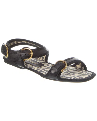 Ferragamo Nomadic Leather Sandal In Black