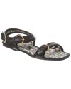 Ferragamo Nomadic Leather Sandal In Black