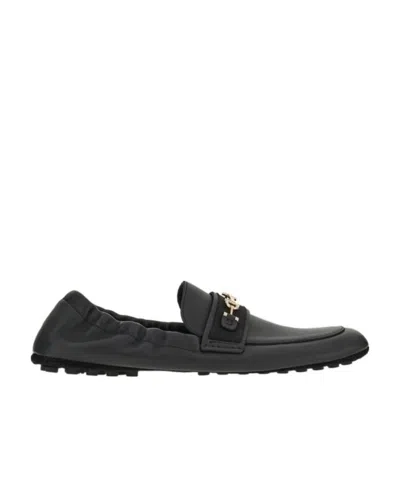 Ferragamo Nomadic Stories Leather Loafers In Black
