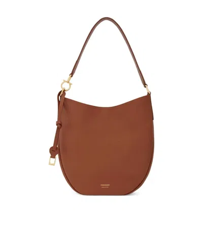 FERRAGAMO NORTH-SOUTH HOBO BAG (M)