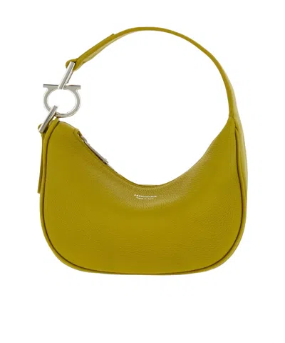 Ferragamo North-south Hobo Bag (xs) In Green