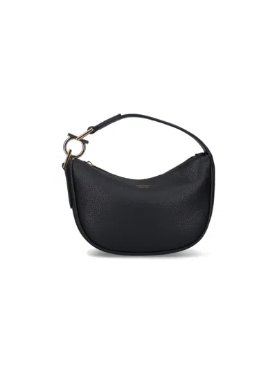 Ferragamo 'north-south' Mini Hobo Bag In Black