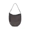 Ferragamo Medium Calfskin Shoulder Bag In Gray