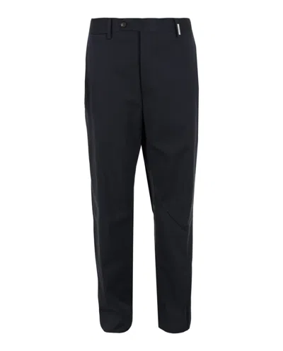 Ferragamo Notched Mid-rise Pants In Blue