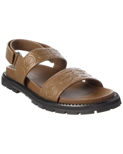 Ferragamo Notorius Leather Sandal In Brown