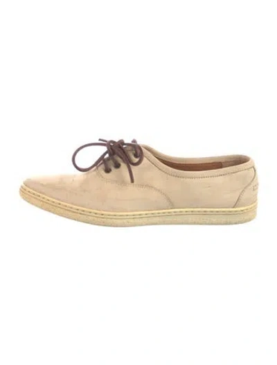 Pre-owned Ferragamo Nubuck Sneakers In Neutral
