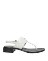 Ferragamo Nya 30 Woman Thong Sandal Off White Size 7 Calfskin In White