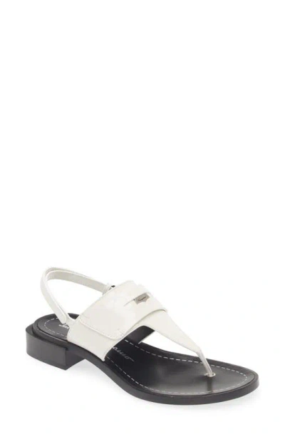 Ferragamo Nya Slingback Sandal In White