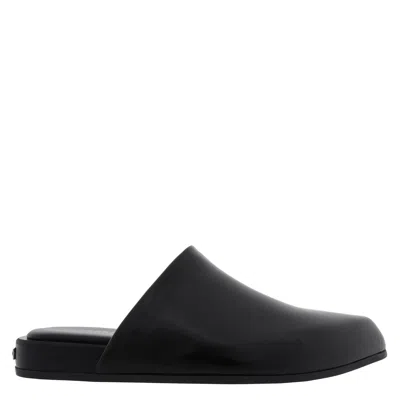 Ferragamo Nycole Patent Leather Mules In Black