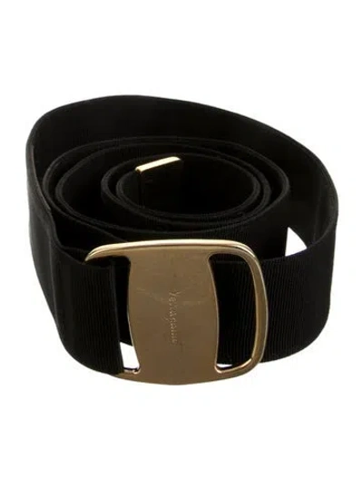 Pre-owned Ferragamo Nylon Belt In Black