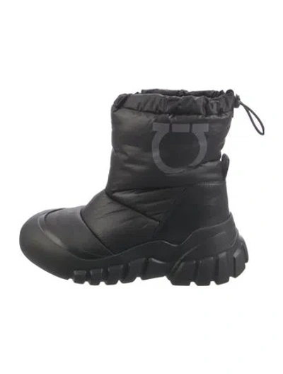 Pre-owned Ferragamo Nylon Boots In Black