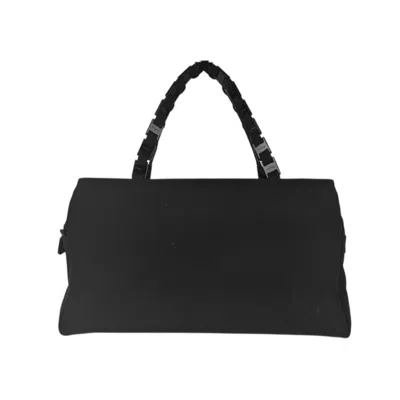 Pre-owned Ferragamo Nylon Canvas Handbag () In Black