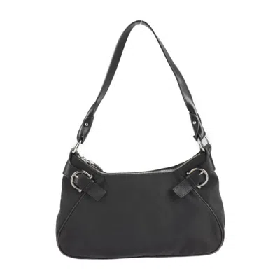 Pre-owned Ferragamo Nylon Canvas Leather Handbag Shoulder Bag Tote Bag ()