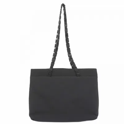 Pre-owned Ferragamo Nylon Canvas Shoulder Bag () In Black