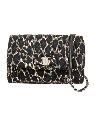 Pre-owned Ferragamo Nylon Clutch In Black