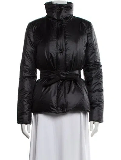 Pre-owned Ferragamo Nylon Down Jacket In Black