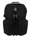 Ferragamo Nylon Gancini Technical Backpack In Black
