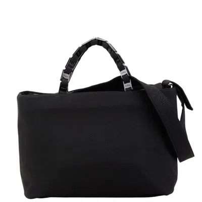 Pre-owned Ferragamo Nylon Handbag Shoulder Bag () In Black