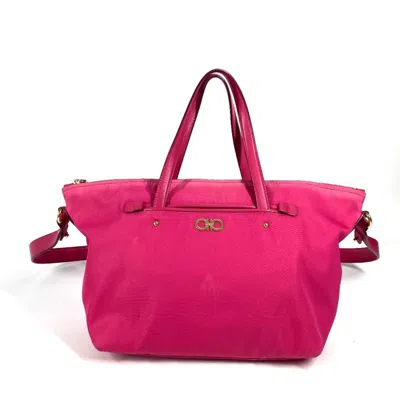 Pre-owned Ferragamo Nylon Handbag Shoulder Bag Tote Bag ()