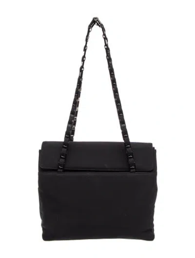 Pre-owned Ferragamo Nylon Shoulder Bag In Black