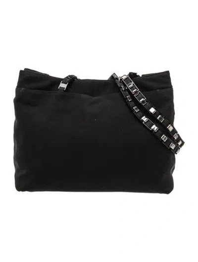 Pre-owned Ferragamo Nylon Shoulder Bag In Black