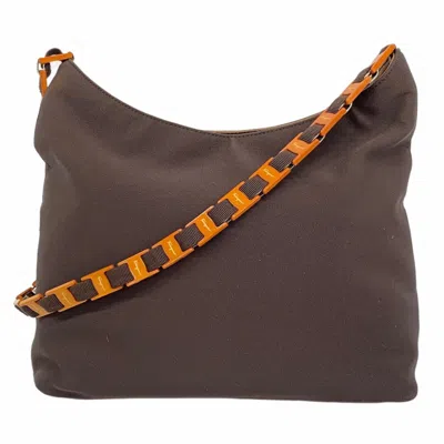 Pre-owned Ferragamo Nylon Shoulder Bag () In Brown
