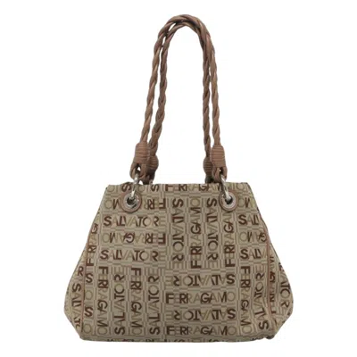Pre-owned Ferragamo Nylon Tote Bag () In Brown