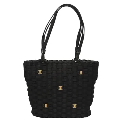 Pre-owned Ferragamo Nylon Tote Bag () In Black