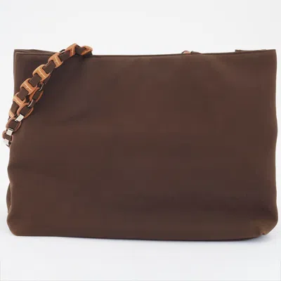Pre-owned Ferragamo Nylon Tote Bag () In Brown