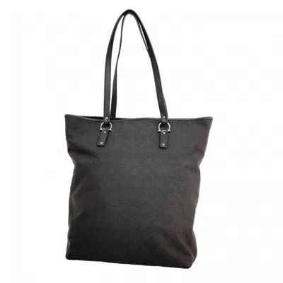 Pre-owned Ferragamo Nylon Tote Bag () In Brown