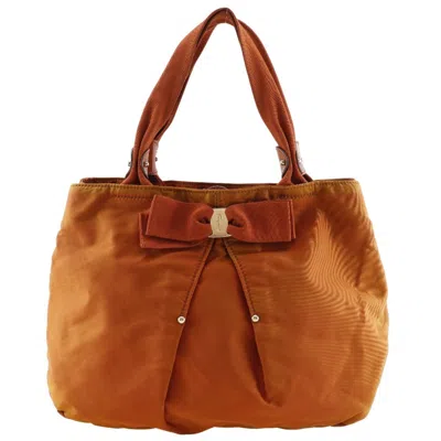 Pre-owned Ferragamo Nylon Tote Bag () In Orange